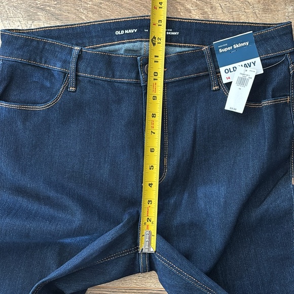 NWT Old Navy High Rise Super Skinny Dark Wash Jeans, Women’s Size 14 - Picture 6 of 8
